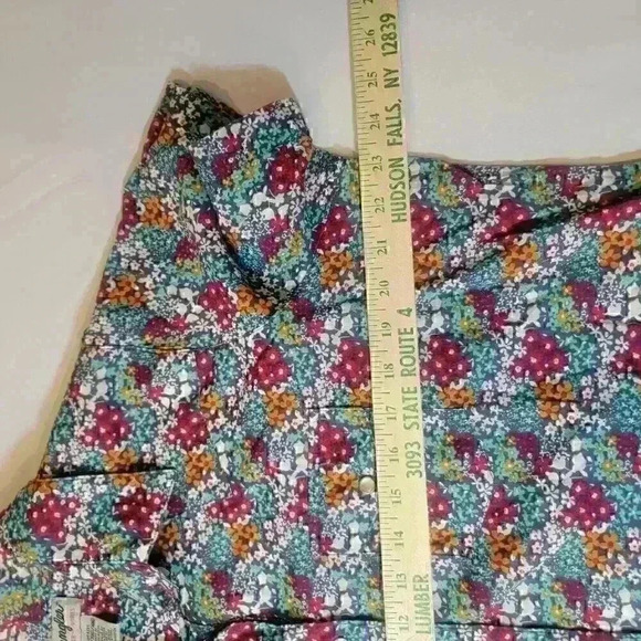 Wrangler Wrancher Floral Pearl Snap Shirt Top Women Size XXL Western Rodeo - Picture 5 of 8